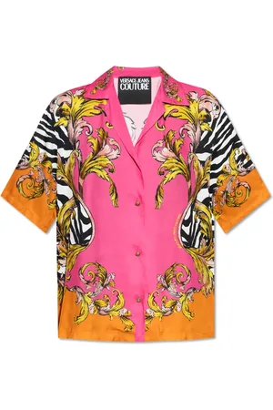 VERSACE Femme, Blouses et Chemises, Multicolore, Taille: 36 FR Chemise à manches courtes
