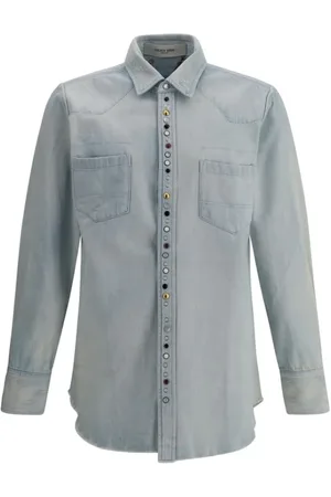 Golden Goose Homme, Chemises, Bleu, Taille: S Chemise Vintage Denim Axel