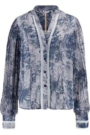 Guess Femme, Blouses et Chemises, Bleu, Taille: 44 FR Nouvelle Blouse Josette