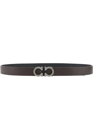 Salvatore Ferragamo Homme, Accessoires, Noir, Taille: 100 CM Ceinture en Cuir avec Logo Gancini