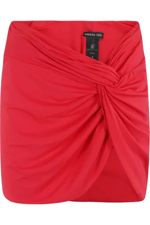 FEDERICA TOSI Femme, Jupes, Rouge, Taille: 36 FR Jupe Pareo Courte Rouge Cache-Maillot
