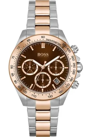 HUGO BOSS Homme, Accessoires, Multicolore, Taille: ONE Size Montre analogique bicolore en acier inoxydable et quartz