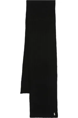 Ralph Lauren Femme, Accessoires, Noir, Taille: ONE Size Écharpe Hiver Noire Style Casual