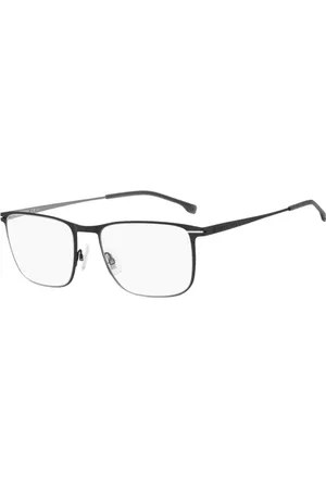 HUGO BOSS Homme, Accessoires, Noir, Taille: ONE Size Lunettes Rectangulaires en Métal Noir