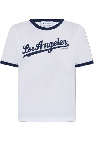 Sporty & Rich Femme, Tops, Blanc, Taille: 36 FR x LA Dodgers