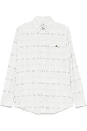 Vivienne Westwood Homme, Chemises, Blanc, Taille: XL Chemise Blanche à Boutons Krall