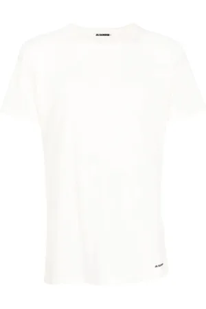 Jil Sander Homme, Tops, Blanc, Taille: M T-shirt à Manches Courtes