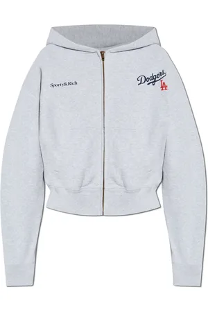 Sporty & Rich Femme, Sweatshirts et sweats à capuche, Gris, Taille: 38 FR x LA Dodgers