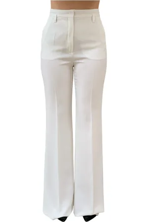 Max Mara Femme, Pantalons, Blanc, Taille: 38 FR Pantalons Élégants pour Femmes