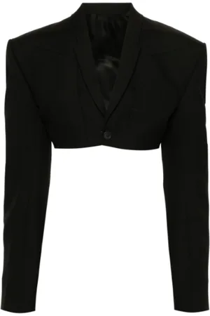 Rick Owens Femme, Vestes, Noir, Taille: 40 FR Veste Micro Tatlin Noire