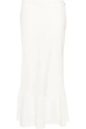 LEMAIRE Femme, Jupes, , Taille: 38 FR Jupe Longue Coupe Biais Asparagus Blanc