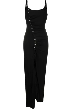 Paco rabanne Femme, Robes, Noir, Taille: 40 FR Robe Maxi Flatteuse en Tissu Viscose