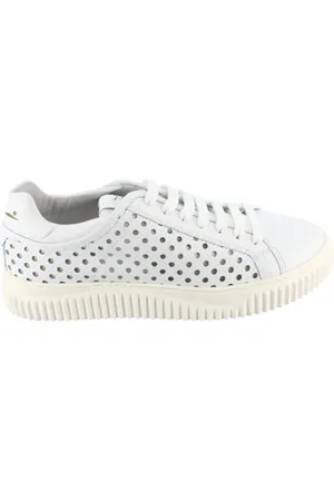 Voile blanche Femme, Chaussures, Blanc, Taille: 35 EU Baskets Blanches Perforées