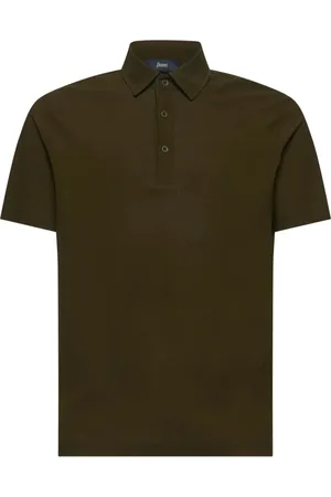 HERNO Homme, Tops, Vert, Taille: M Polo Vert avec Logo en Métal