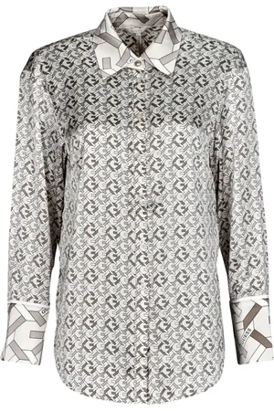 Guess Femme, Blouses et Chemises, Gris, Taille: 36 FR Chemisier Élégant Alexandra