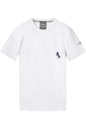 Aeronautica Militare Homme, Tops, Blanc, Taille: L T-shirt blanc M.c. pour hommes