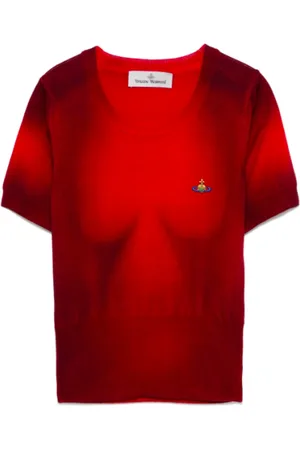 Vivienne Westwood Femme, Pulls, Rouge, Taille: 42 FR Haut Rouge/Noir Eli, Design élégant