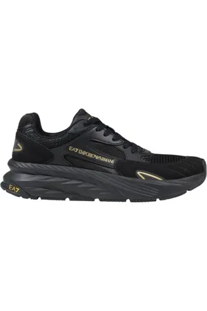 EA7 Homme, Chaussures, Noir, Taille: 42 EU Baskets Bicolore en Polyester Collection Style Homme