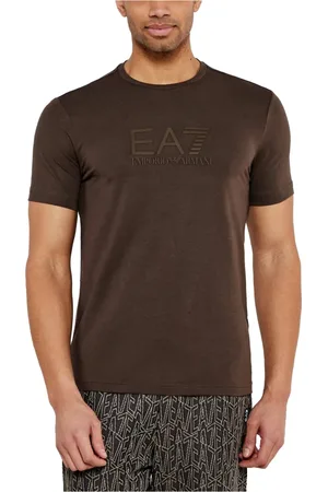EA7 Homme, Tops, Brun, Taille: S T-shirt Casual en Coton pour Homme