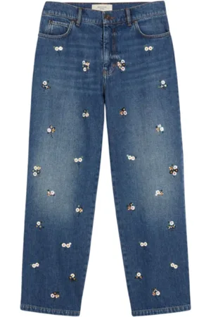 Max Mara Femme, Jeans, Bleu, Taille: 34 FR Jean Brodé de Paillettes