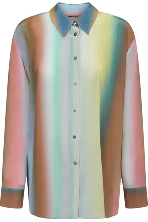 Paul Smith Femme, Blouses et Chemises, Multicolore, Taille: 36 FR Chemise en Soie Multicolore Design Élégant