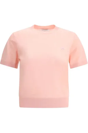 Maison Kitsuné Femme, Tops, Rose, Taille: 40 FR Baby Fox Tricot T-Shirt