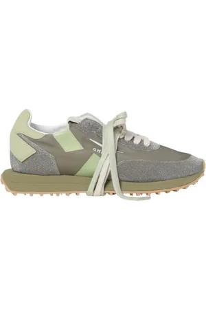 Ghoud Femme, Chaussures, Vert, Taille: 40 EU Baskets en Cuir et Paillettes Vertes