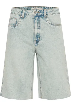 Gestuz Femme, Shorts, Bleu, Taille: W24 Shorts en Denim avec Jambes larges et Taille Haute