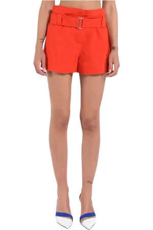 Msgm Femme, Shorts, Rouge, Taille: 42 FR Shorts à taille élastique avec poches