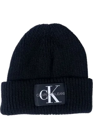 Calvin Klein Femme, Accessoires, Noir, Taille: ONE Size Bonnet Noir Acrylique Automne/Hiver