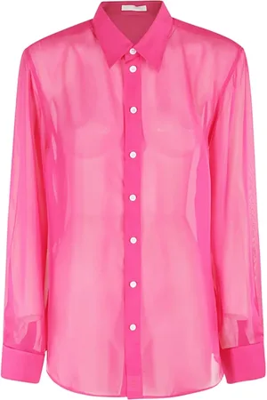 Helmut Lang Femme, Blouses et Chemises, Rose, Taille: 36 FR Chemise Transparente Fuchsia