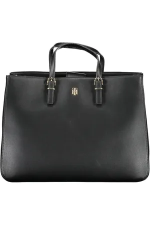 Tommy Hilfiger Femme, Sacs, Noir, Taille: ONE Size Sac à main noir en polyuréthane