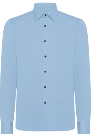 RRD Homme, Chemises, Bleu, Taille: S Chemise Oxford Jacquard Bleu Clair