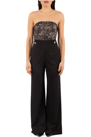 HANITA Femme, Combinaisons et Ensembles, Noir, Taille: 40 FR Combinaison Élégante pour Femmes