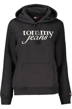 Tommy Hilfiger Femme, Sweatshirts et sweats à capuche, Noir, Taille: 36 FR Sweat à Capuche en Coton Noir pour Femme