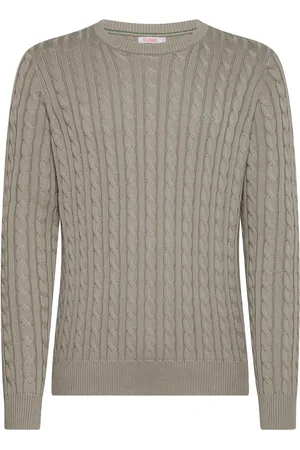 sun68 Homme, Pulls, Brun, Taille: L Pull à torsades en coton