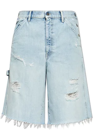 Golden Goose Homme, Shorts, Bleu, Taille: W30 Shorts en denim avec effet vintage