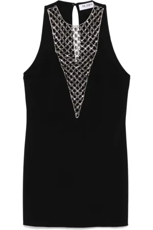 The Attico Femme, Robes, Noir, Taille: 36 FR Robe Mini Noire Style Élégant