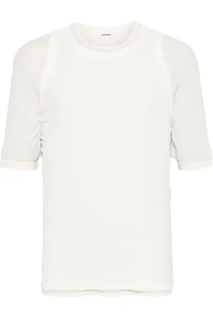 Jil Sander Homme, Tops, Blanc, Taille: M Kit T-shirt décontracté