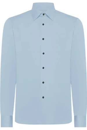 RRD Homme, Chemises, Bleu, Taille: 2XL Chemise Oxford Jacquard Bleu Clair