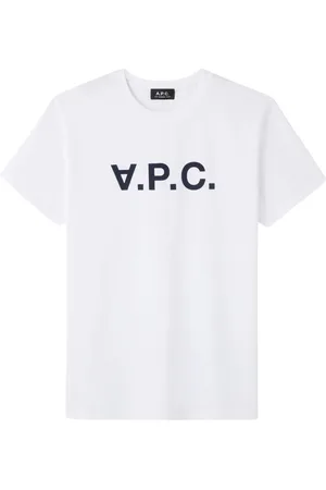 A.P.C. Homme, Tops, Blanc, Taille: L T-shirt Unisexe en Coton Biologique