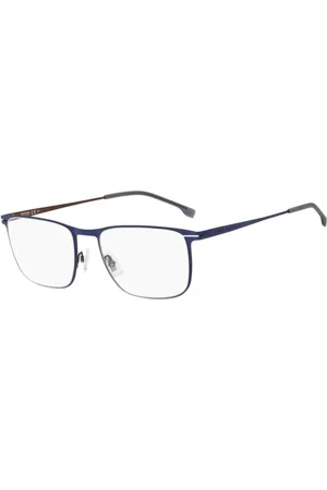 HUGO BOSS Homme, Accessoires, Bleu, Taille: ONE Size Lunettes à Monture en Métal Bronze