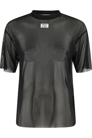 ERIKA CAVALLINI Femme, Tops, Noir, Taille: 36 FR T-Shirt Cristina en maille stretch Noir