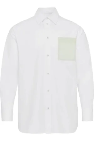 J.W.Anderson Homme, Chemises, Blanc, Taille: S Chemise à Poches Plaquées Contrastées
