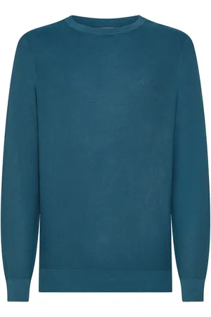 sun68 Homme, Pulls, Bleu, Taille: 3XL Pull Vintage 100% Coton Manches Longues