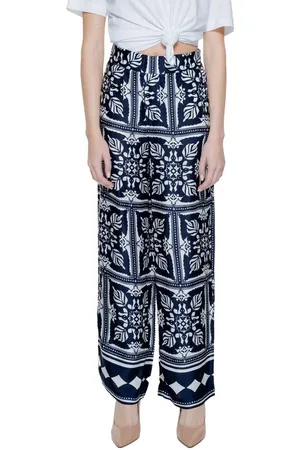 Street one Femme, Pantalons, Bleu, Taille: 38 FR L30 Pantalon Palazzo en Viscose Bleu