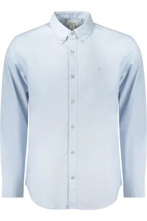 Calvin Klein Homme, Chemises, Bleu, Taille: M Chemise en Coton à Manches Longues