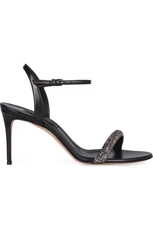 Casadei Femme, Chaussures, Noir, Taille: 36 EU Sandales à Talons en Cristal avec Style Stratosphère