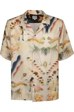 Paul Smith Homme, Chemises, Multicolore, Taille: 2XL Chemise Beige avec Imprimés Vibrants