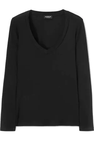 Dondup Femme, Tops, Noir, Taille: 40 FR T-shirts élégants pour Hommes et Femmes